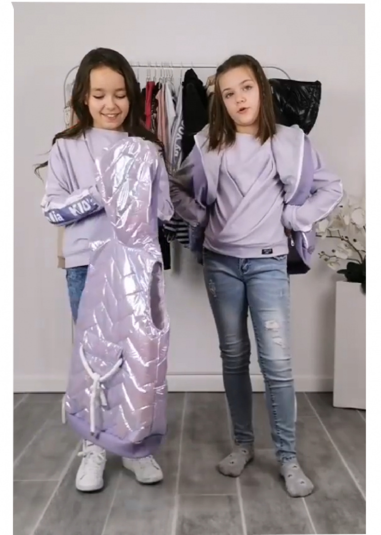 VOGA purple sweatshirt with tape on the back VOGA purple sweatshirt with tape on the back