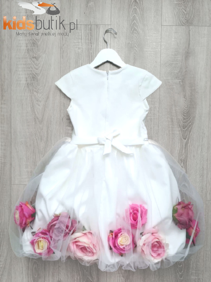 Exclusive ladies ' knitted dress flower - ecru Exclusive ladies ' knitted dress flower - ecru