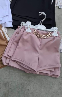 Short shorts / shorts GOLD CHAIN - powder pink