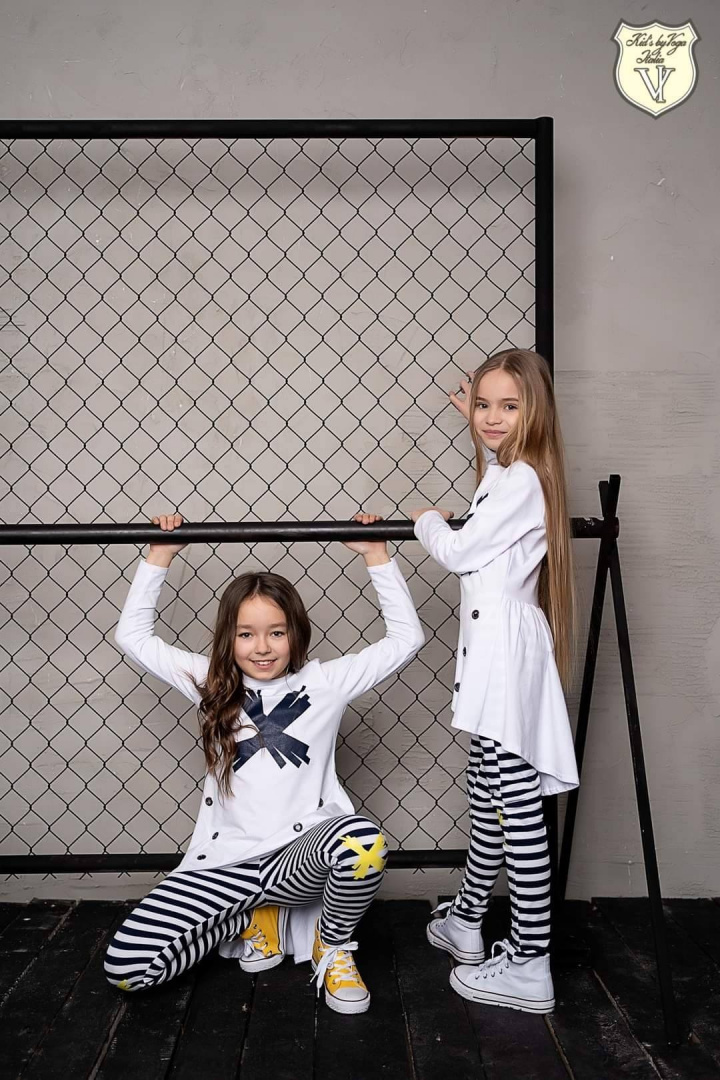 Leggings/leggings X in navy stripes Leggings/leggings X in navy stripes