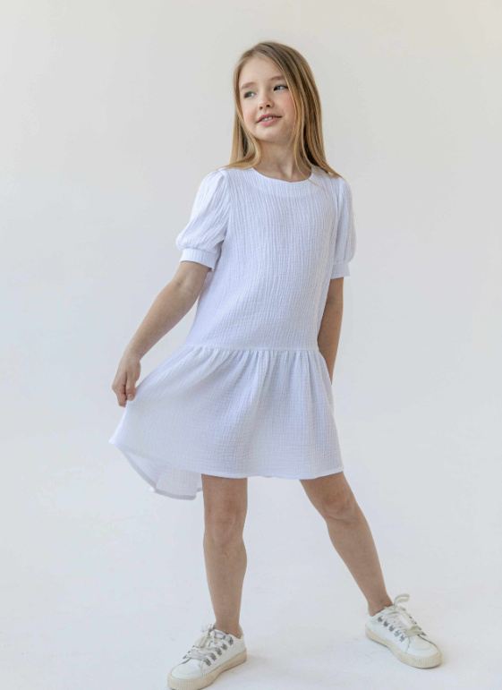 Muslin dress from the collection mom and daughter for daughter - white Muslin dress from the collection mom and daughter for daughter - white