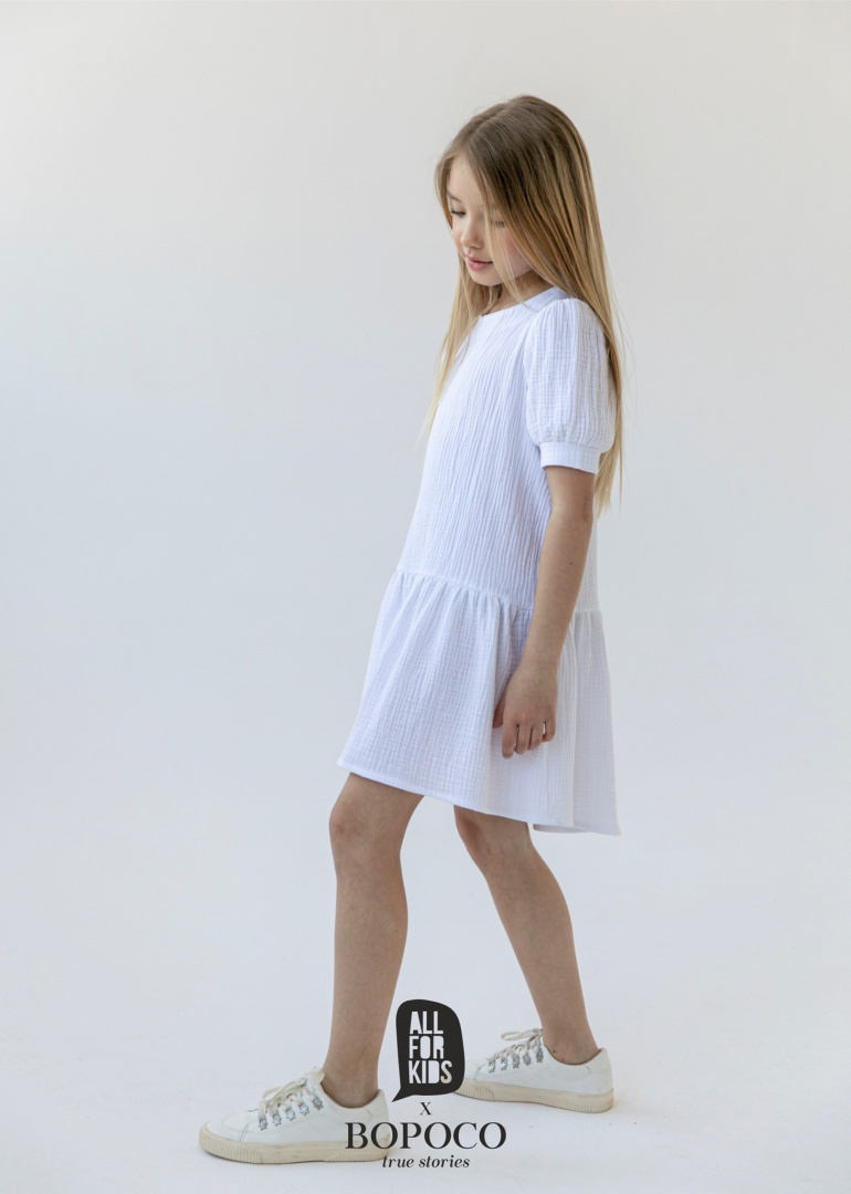 Muslin dress from the collection mom and daughter for mom - white Muslin dress from the collection mom and daughter for mom - white