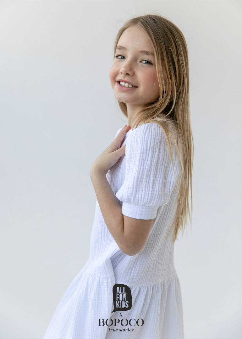 Muslin dress from the collection mom and daughter for mom - white Muslin dress from the collection mom and daughter for mom - white