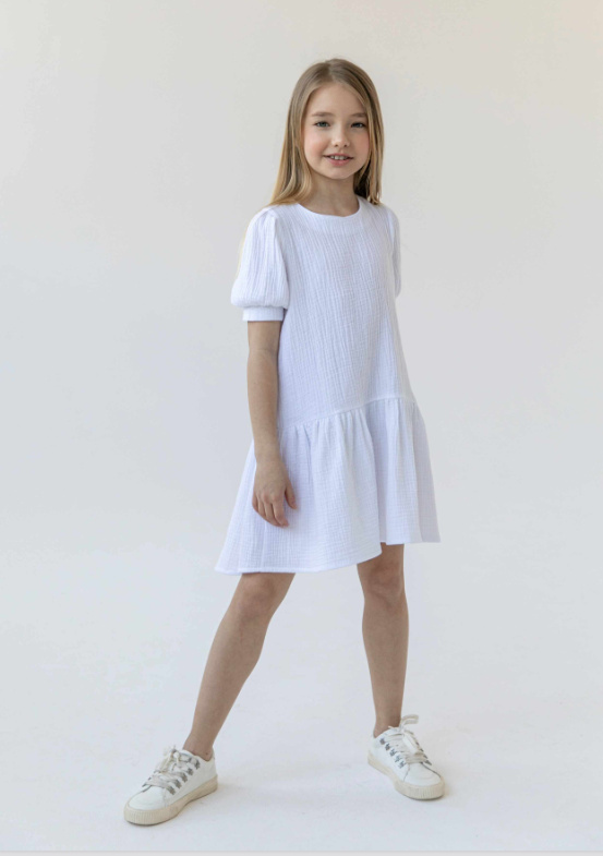 Muslin dress from the collection mom and daughter for mom - white Muslin dress from the collection mom and daughter for mom - white