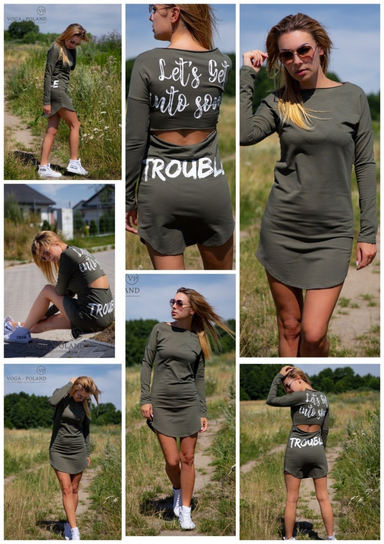 DRESS /TUNIC TROUBLE kids - black DRESS /TUNIC TROUBLE kids - black