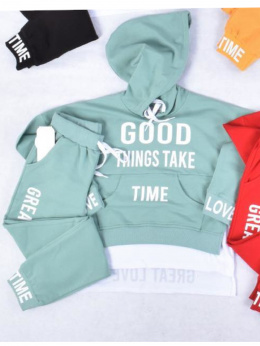 GOOD THINGS TAKE TIME tracksuit set - mint