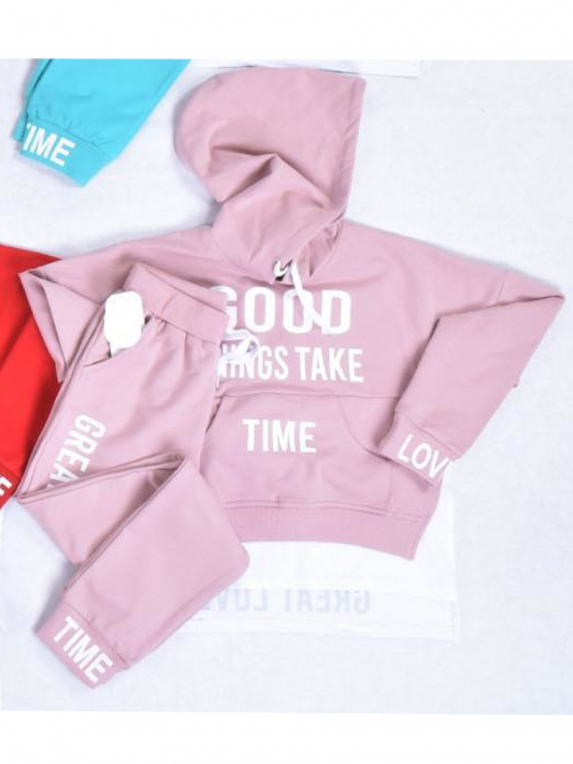 GOOD THINGS TAKE TIME tracksuit set - powder pink GOOD THINGS TAKE TIME tracksuit set - powder pink