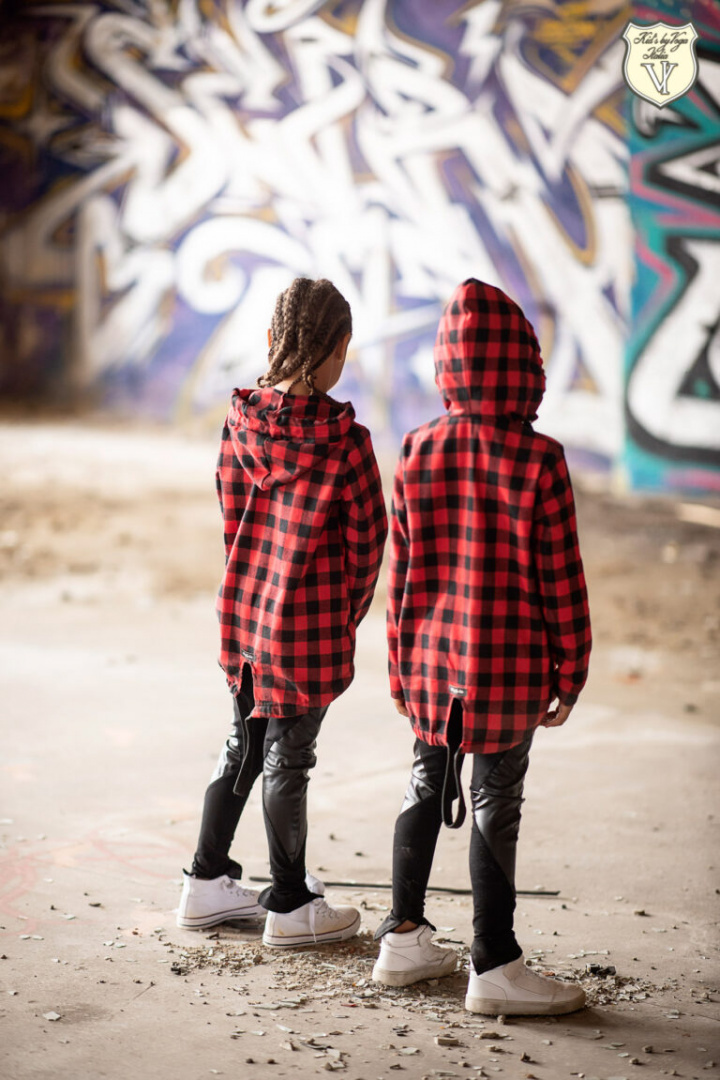 Warm red plaid sweatshirt-shirt Warm red plaid sweatshirt-shirt