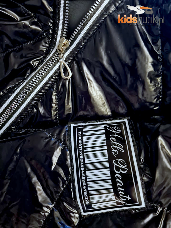 Quilted transitional coat with tape and zipped - silver Quilted transitional coat with tape and zipped - silver