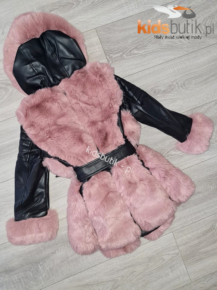 Winter sheepskin/coat with fur and strap - with pink Winter sheepskin/coat with fur and strap - with pink