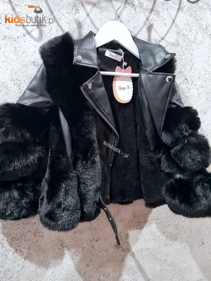 Winter sheepskin/ramonese with fur and napami - black Winter sheepskin/ramonese with fur and napami - black