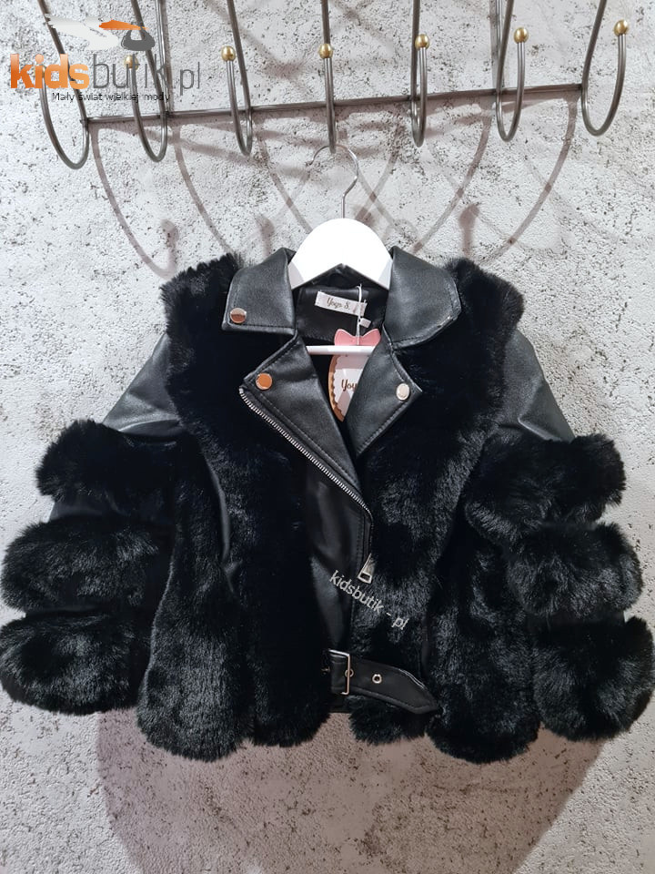 Winter sheepskin/ramonese with fur and napami - black Winter sheepskin/ramonese with fur and napami - black