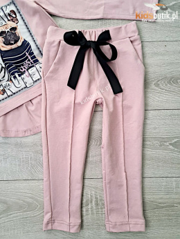 Trousers with a crease with a binding - powder pink