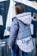 Asymetryczna, pikowana, zimowa kurtka VOGA GIRL