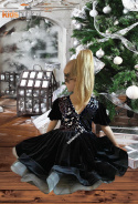 Sukienka świąteczno sylwestrowa COCO cekin i aksamit