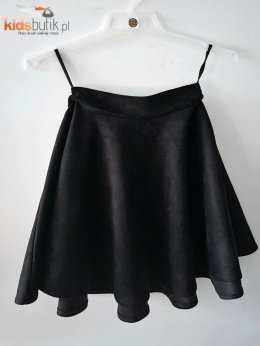 Circle suede skirt - black