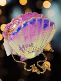 Torebka holograficzna MUSZELKA perła - różowa