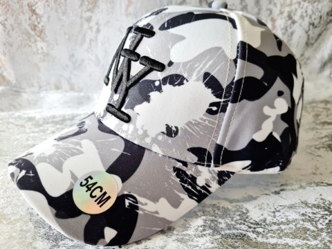 Czapka z daszkiem i regulacją NEW YORK Military Moro - biały, szary, czarny Czapka z daszkiem i regulacją NEW YORK Military Moro - biały, szary, czarny
