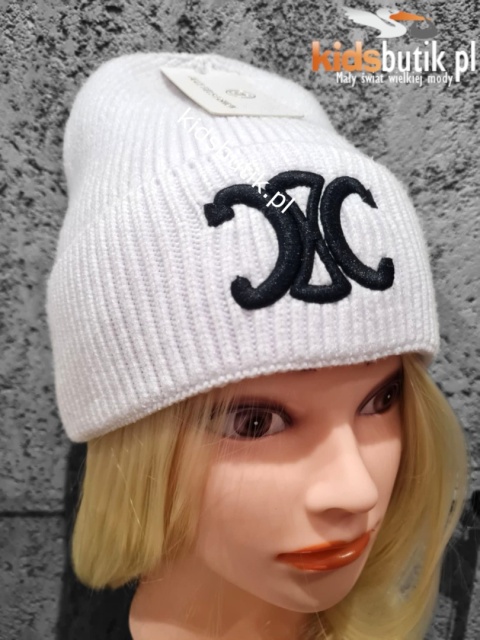 Czapka zimowa akrylowa CELINE - biała Czapka zimowa akrylowa CELINE - biała