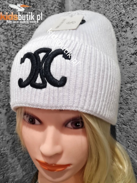 Czapka zimowa akrylowa CELINE - biała Czapka zimowa akrylowa CELINE - biała