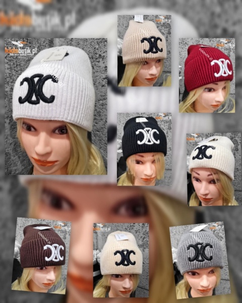 Czapka zimowa akrylowa CELINE - biała Czapka zimowa akrylowa CELINE - biała