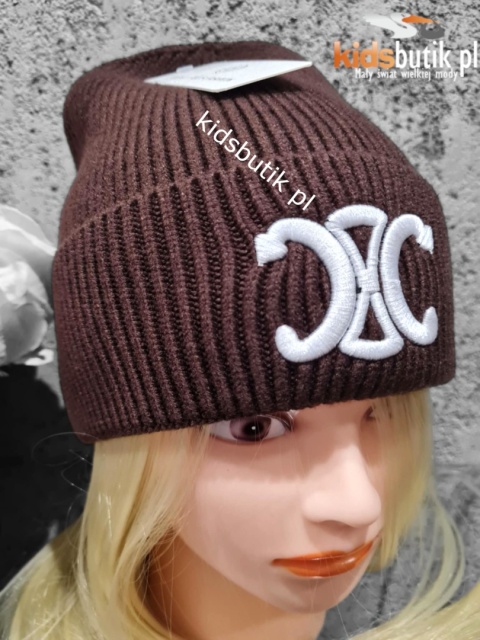 Czapka zimowa akrylowa CELINE - brązowa Czapka zimowa akrylowa CELINE - brązowa