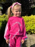 Dres sportowy STRAWBERRY L.O.V.E lampas, napy - róż