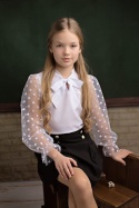 Elegancka, plisowana spódniczka szkolna z ozdobnymi guzikami
