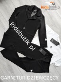 Elegancko sportowy czarny garnitur WOLF mashMNIE