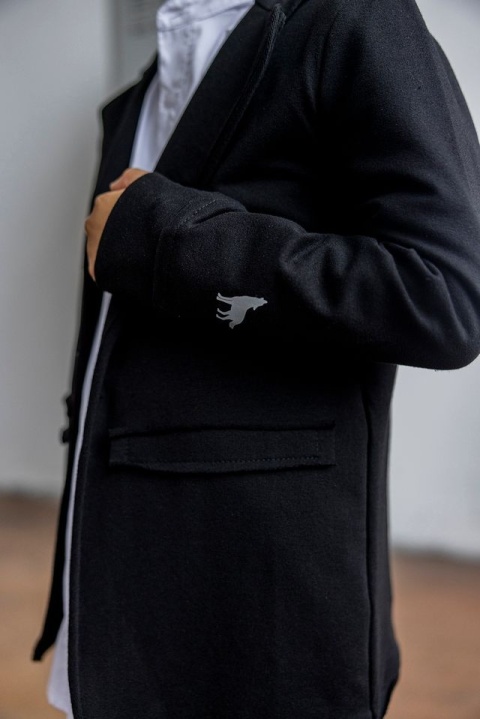 Elegancko sportowy czarny garnitur WOLF mashMNIE Elegancko sportowy czarny garnitur WOLF mashMNIE