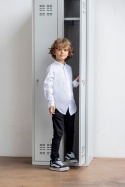 Elegancko sportowy czarny garnitur WOLF mashMNIE