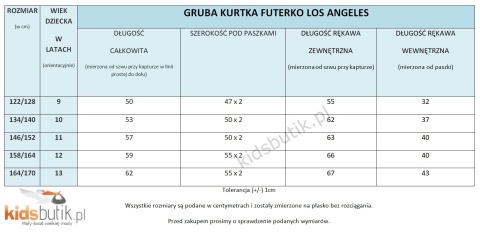 Gruba, ocieplana kurtka LOS ANGELES futerko z kapturem - szara Gruba, ocieplana kurtka LOS ANGELES futerko z kapturem - szara