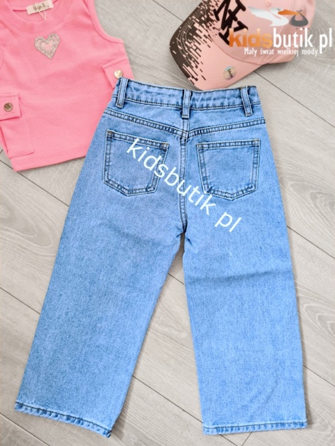 Spodnie jeans RÓŻOWE SERCA Z CYRKONIAMI Spodnie jeans RÓŻOWE SERCA Z CYRKONIAMI