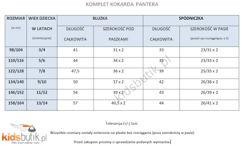 Zestaw panterka KOKARDA - beż Zestaw panterka KOKARDA - beż