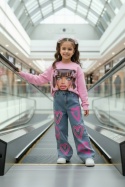 Bluza PINK GLAM DOLL z doszywanymi kokardkami i ściągaczami