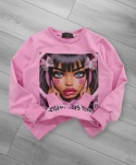 Bluza PINK GLAM DOLL z doszywanymi kokardkami i ściągaczami
