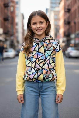 Bluza z kapturem KOLOROWE TRÓJKĄTY