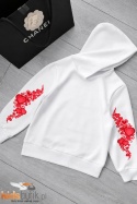 Bluza z kapturem HEART TATTOO ENERGY - biała
