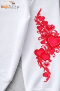 Bluza z kapturem HEART TATTOO ENERGY - biała