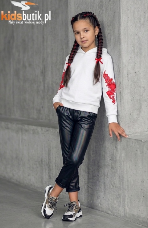 Bluza z kapturem HEART TATTOO ENERGY - biała