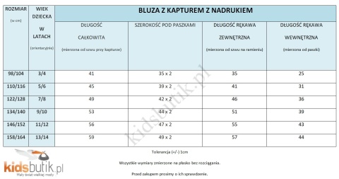 Bluza z kapturem York jeans patchwork - biała