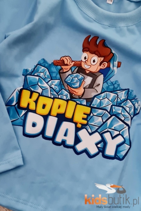 Bluzka z długim rękawem Wojanek Kopie Diaxy - błękitna