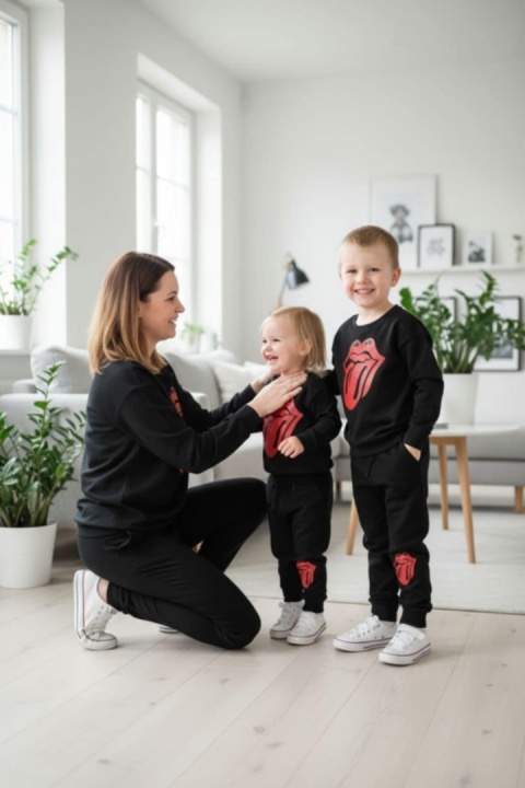 Dres CZERWONE USTA Mama & Dziecko - tu mama