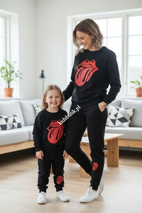 Dres CZERWONE USTA Mama & Dziecko - tu mama