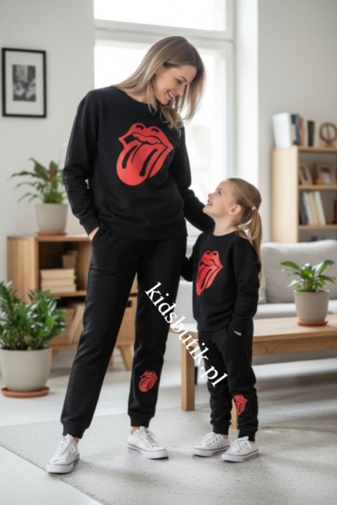 Dres CZERWONE USTA Mama & Dziecko - tu mama