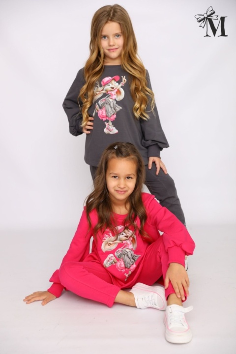 Dres KRÓLICZKA z cyrkoniami Turban na głowę GRATIS! - grafit