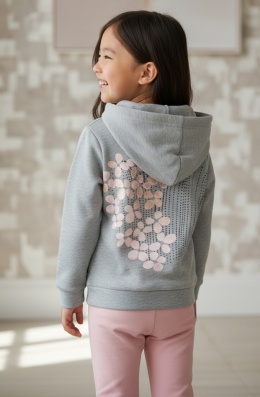 Italy - dresowa marynarka/kardigan z kapturem i sercem z tyłu