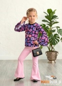 Komplet dziewczęcy Flower Power Candy Bloom – różowy set z kwiatami
