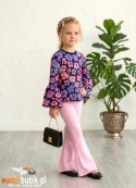 Komplet dziewczęcy Flower Power Candy Bloom – różowy set z kwiatami