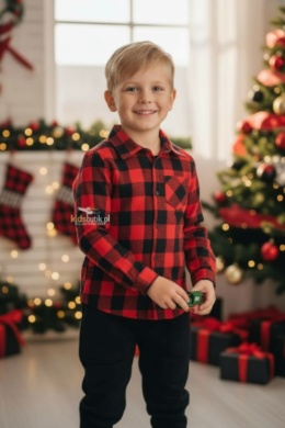 Koszula w czerwono czarną kratę